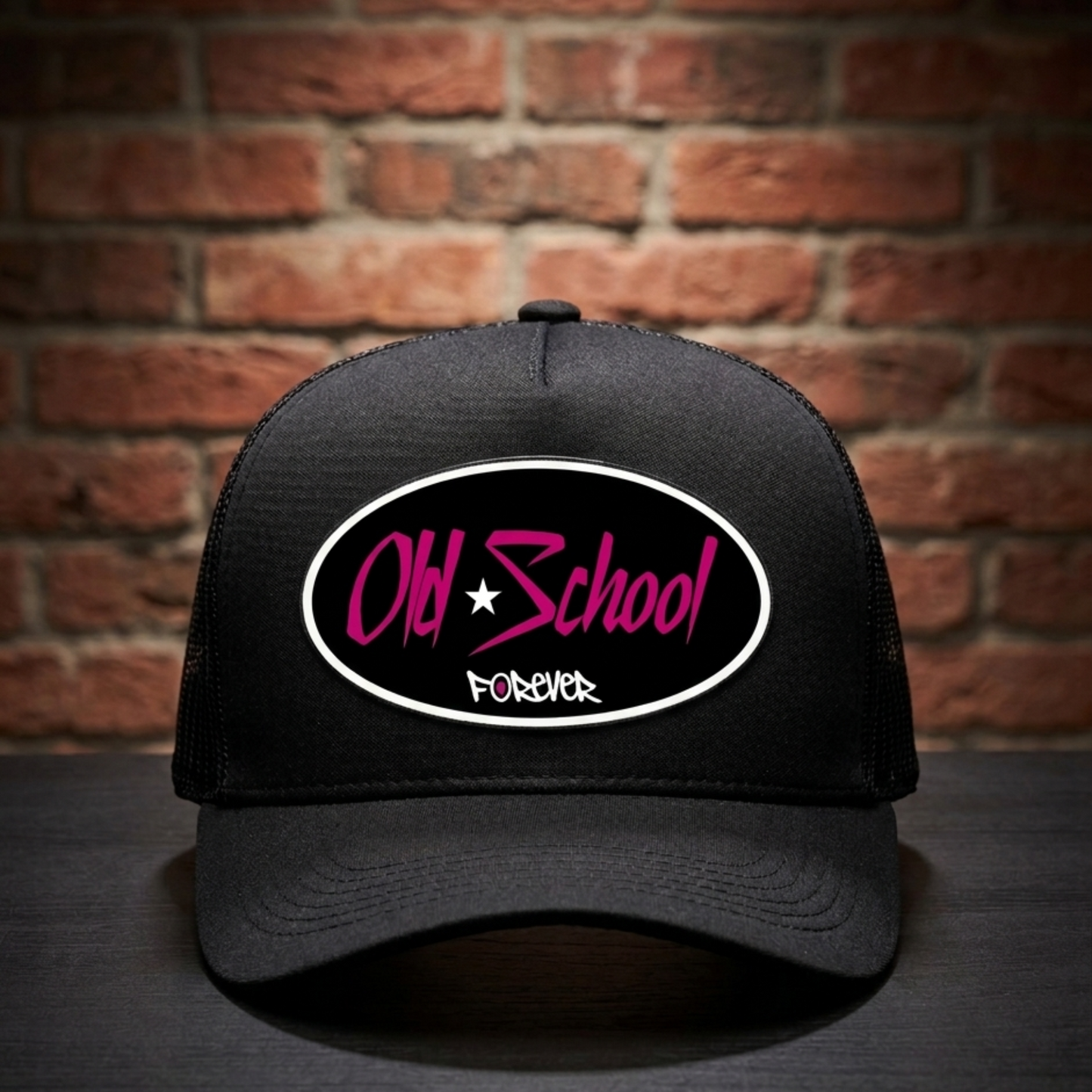 White and Pink Trucker Hat