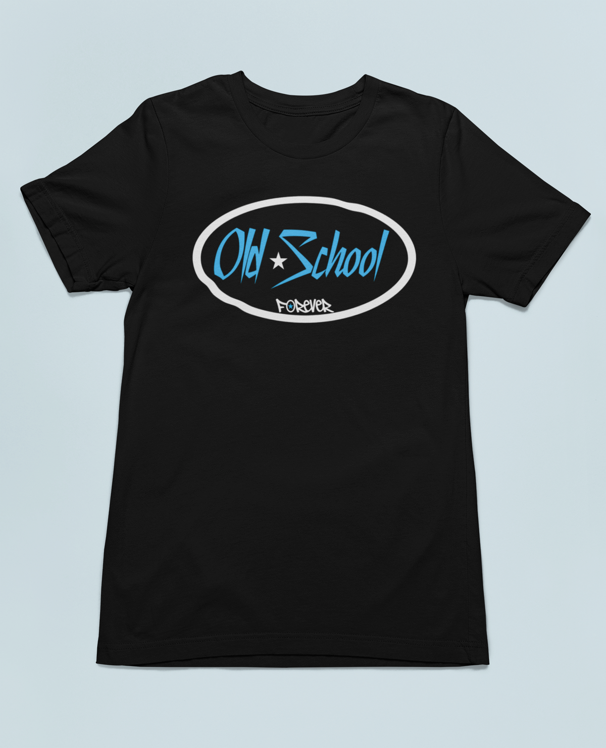 Classic Logo T-Shirt – White / Cool Blue Logo