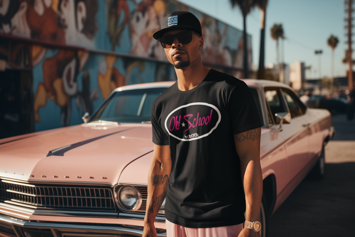 Classic Logo T-Shirt - White / Hot Pink Logo